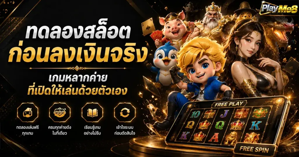 ทดลองสล็อตก่อนลงเงินจริง เกมหลากค่ายที่เปิดให้เล่นด้วยตัวเอง