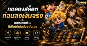ทดลองสล็อตก่อนลงเงินจริง เกมหลากค่ายที่เปิดให้เล่นด้วยตัวเอง