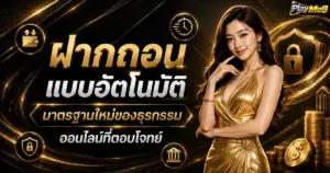 ฝากถอนแบบอัตโนมัติ มาตรฐานใหม่ของธุรกรรมออนไลน์ที่ตอบโจทย์
